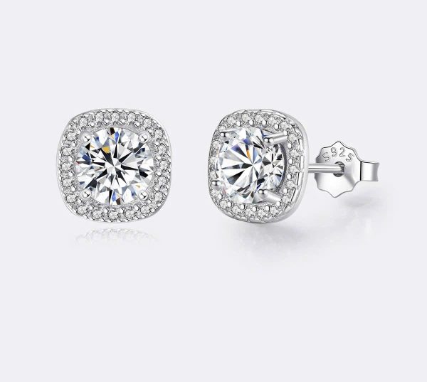 Shiny Square Sand Earrings - Image 3