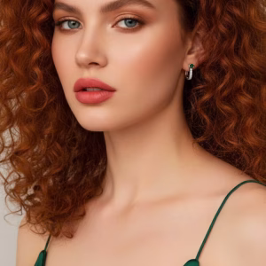 Sleek Huggie Drops Sand Earrings